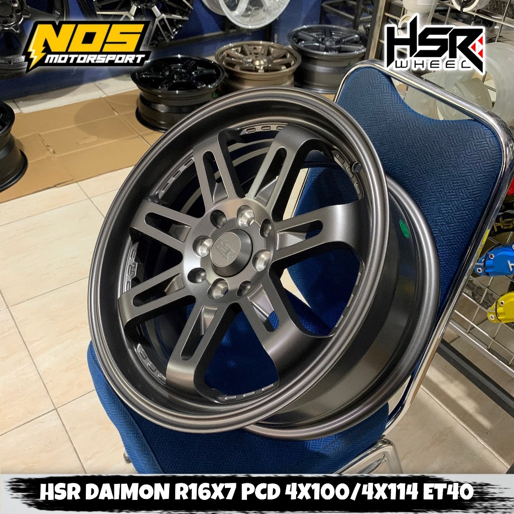 Jual VELG MOBIL R16 LEBAR 7 PCD 4X100/4X114 ET40 HSR DAIMON RING 16 ...