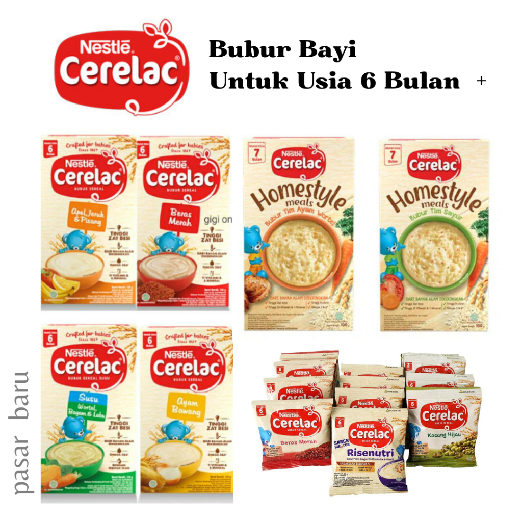 Jual Cerelac Bubur Bayi 6 Bulan Keatas - Bubur Homestyle - Variasi Rasa ...
