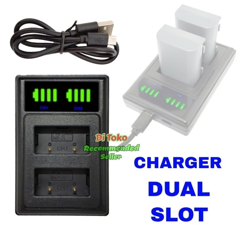 charger canon cb-2lwe for baterai nb-2lh 2lte canon eos 350d 400d rebel xt  kiss n g7 g9 2lw nb-2l