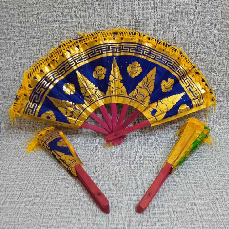 Jual Kipas Prada Penari Khas Bali Kain Satin Rumbai Warna Keemasan 23 ...