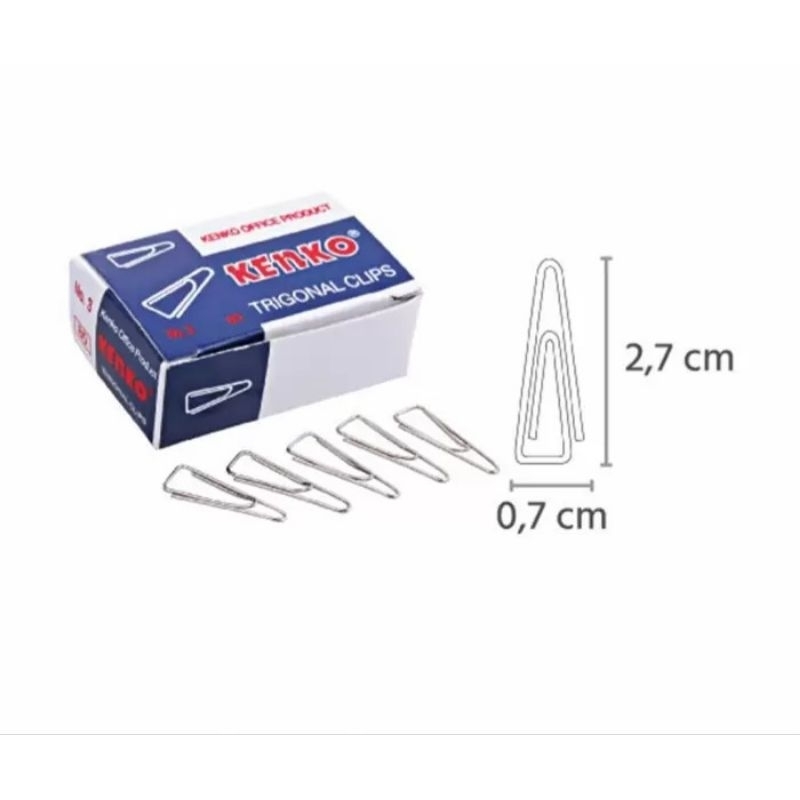 Jual paper clip / paperclip kenko & joyko / peperclip trigonal / TC ...