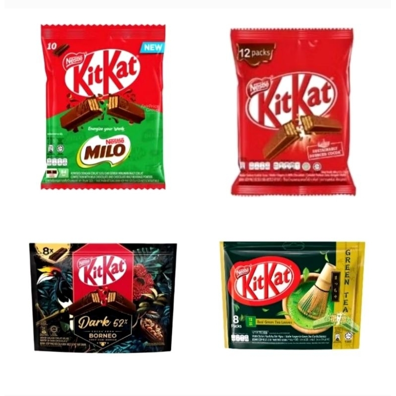 Jual Kitkat green tea malaysia/ kitkat dark 52% borneo | Shopee Indonesia