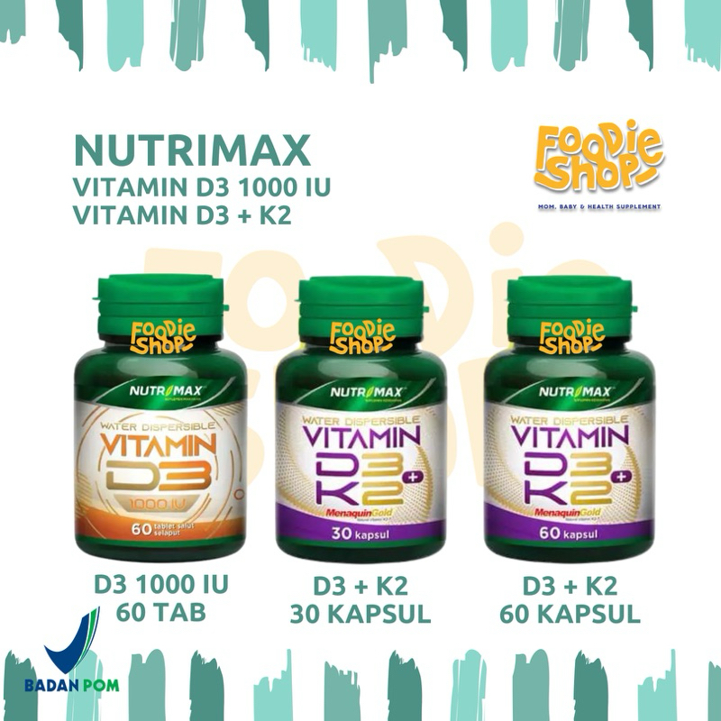 Jual Nutrimax Vitamin D3 1000 iu / Vitamin D3 + K2 | Shopee Indonesia