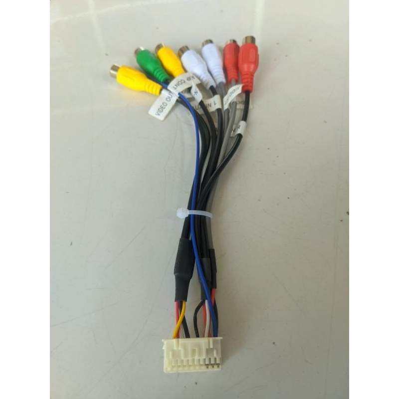 Jual socket kabel rca set untuk head unit android 7,9 dan 10 inch ...