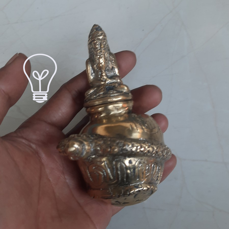 Jual Cupu Kuningan Tutup Patung Pertapa Unik Klasik | Shopee Indonesia