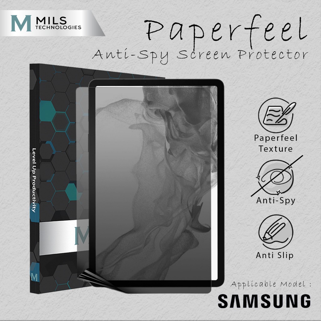 Jual MILS Privacy Paper Like / Paperfeel Anti Spy Screen Protector