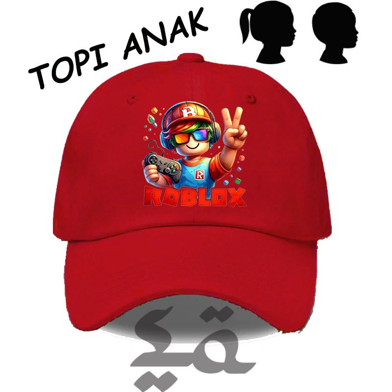 Topi baseball anak desain warna karakter lucu roblox