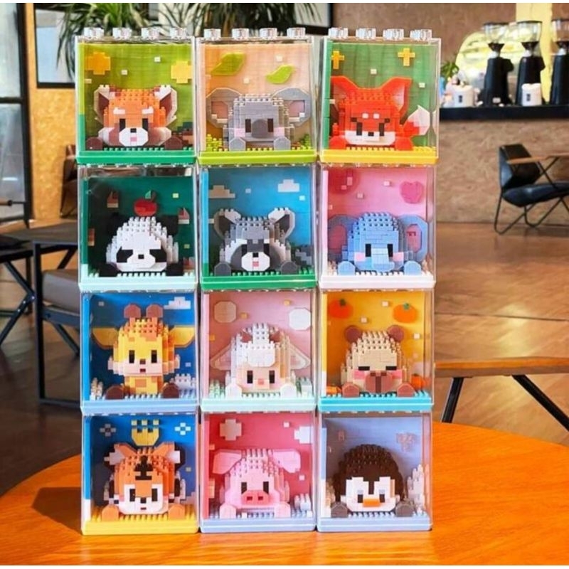 Jual BlockzooBox Animal Building Block , Pig Tiger Capybara Elephant ...
