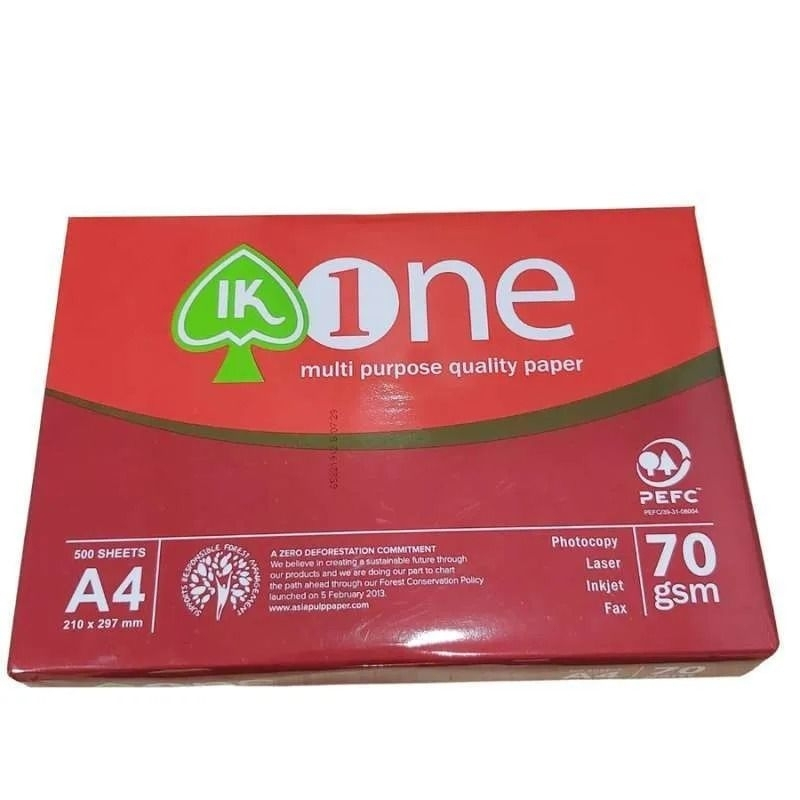 Jual kertas A4 IK One Copy Paper 1 Rim paper f4 kertas print fotocopy ...
