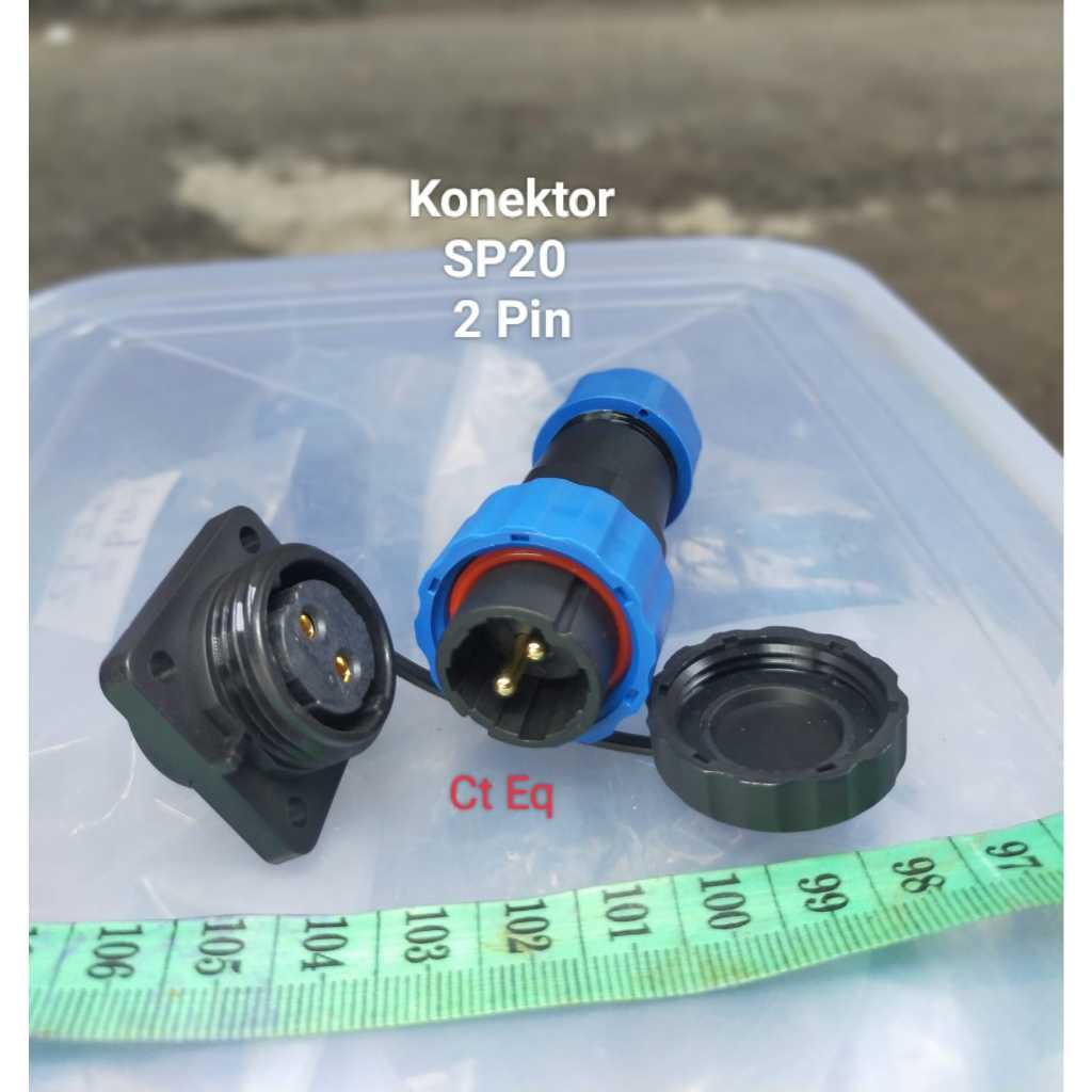Jual Konektor SP20 2 Pin Plug n Socket IP68 Panel Mount konektor Steker ...
