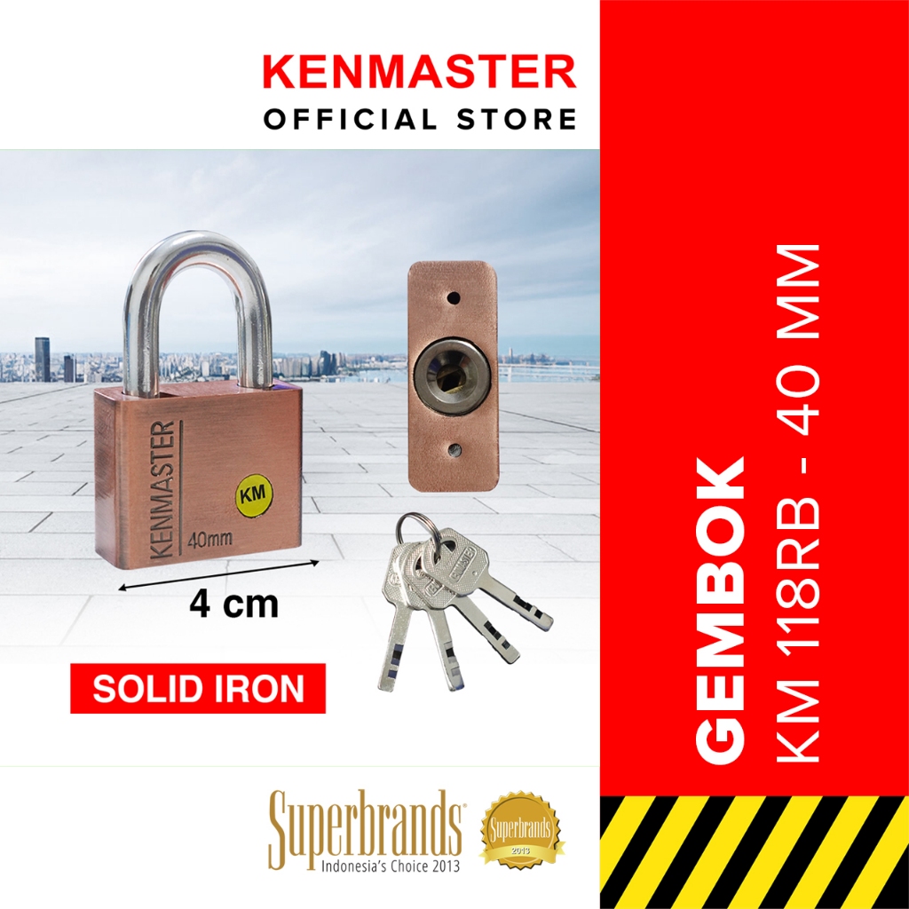 Jual Kenmaster Gembok BRONZE 40MM - KM-118 RB ROSEGOLD / Gembok Anti ...