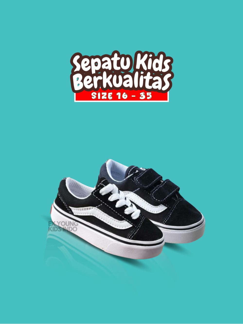 Jual (cod) Sepatu Sneaker Vans Old Skool Anak 1-13 Tahun Ideal