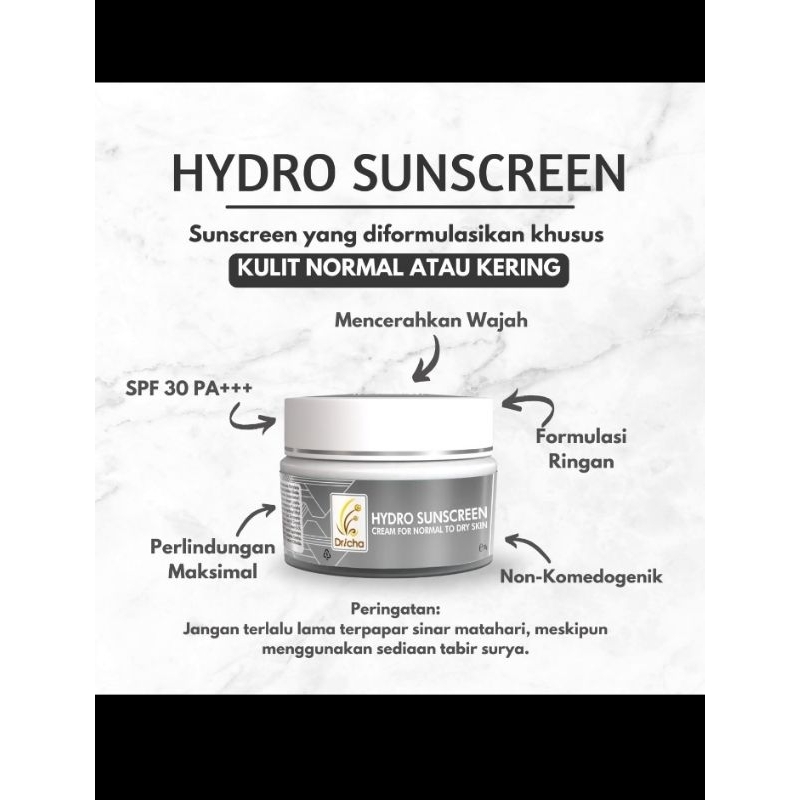 Jual Hydro Sunscreen ( utk kulit normal kering sensitif) | Shopee Indonesia