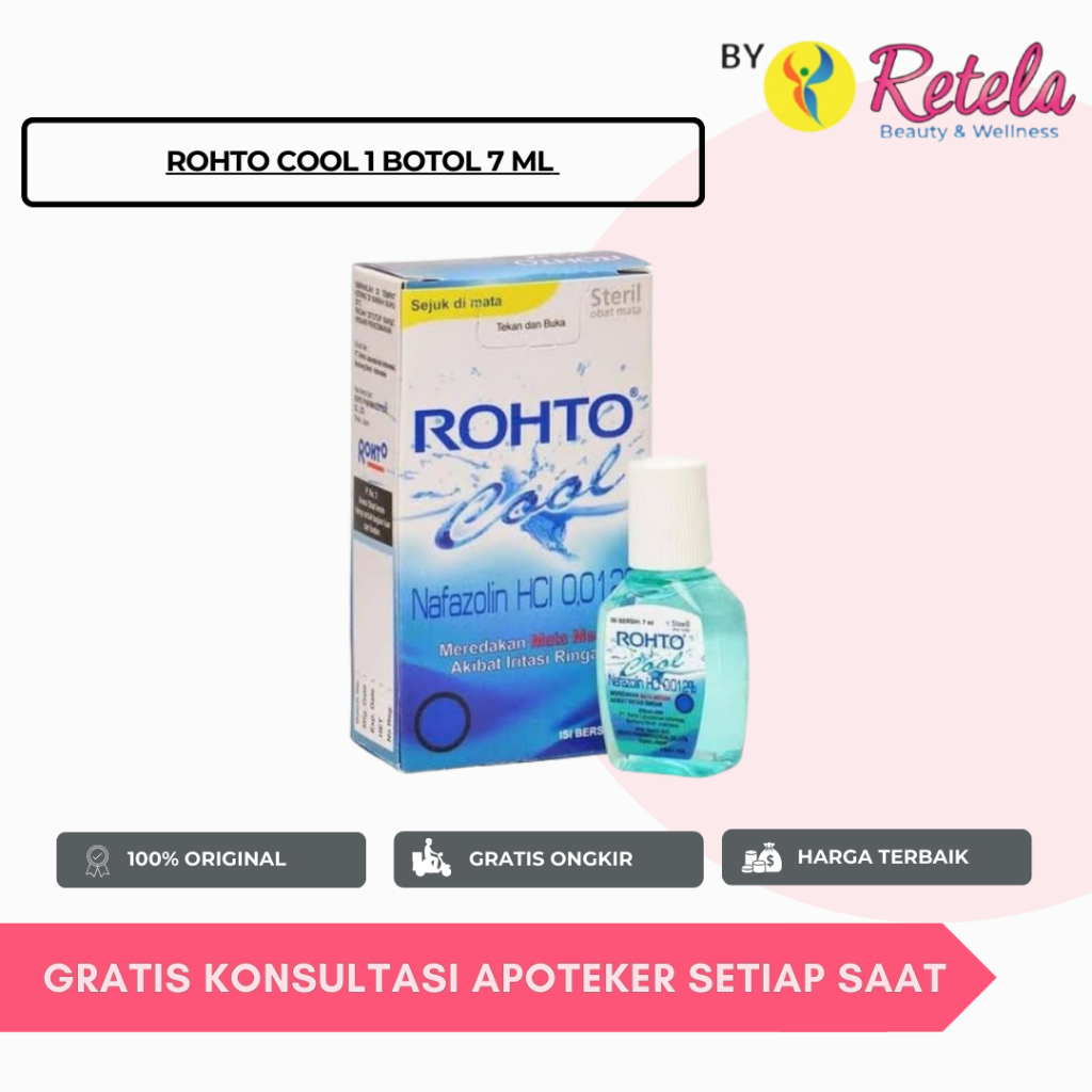 Jual ROHTO COOL 1 BOTOL 7 ML / TETES MATA | Shopee Indonesia
