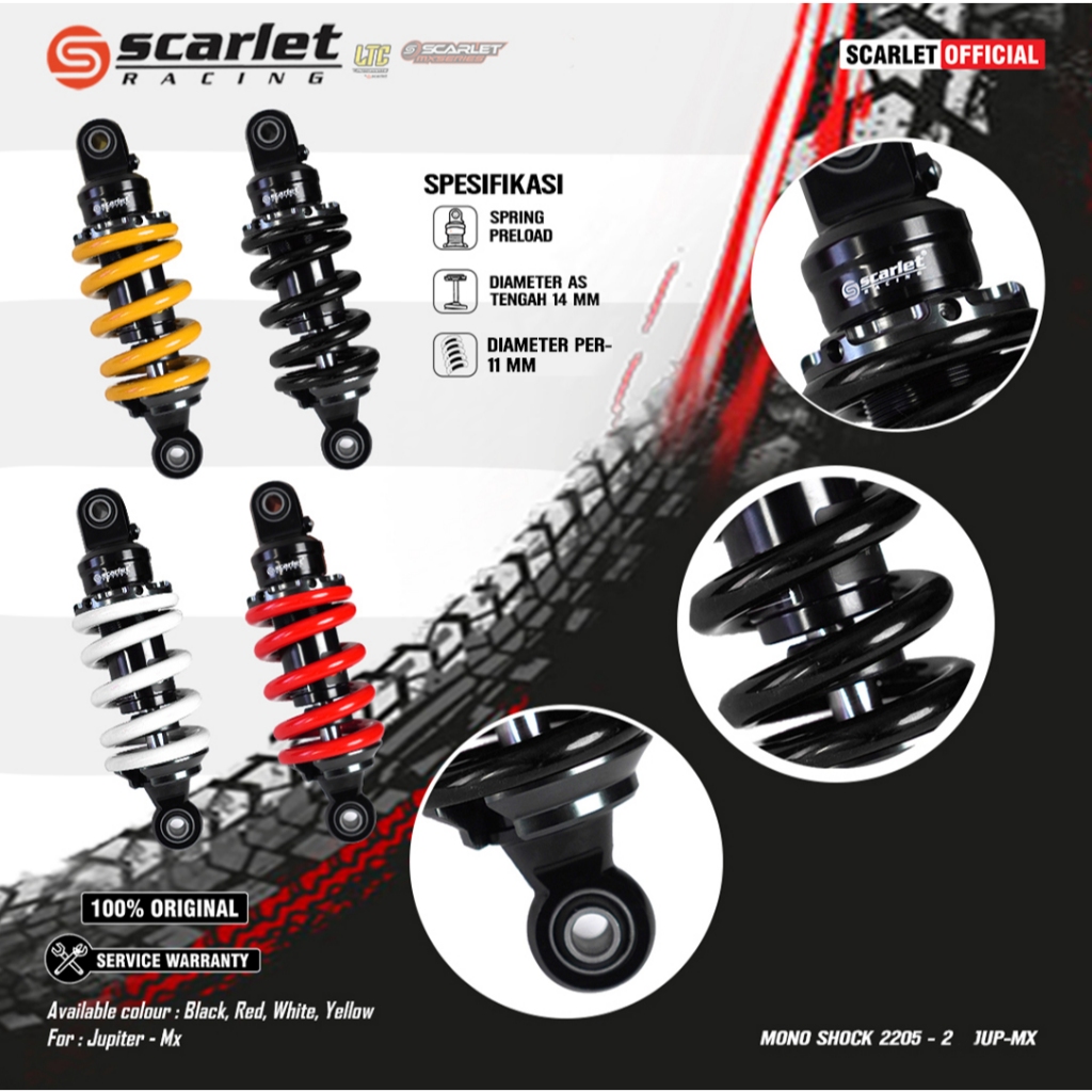 Jual Scarlet Racing - Mono Shock Absorber Skok Shockbreaker 2205 2 ...