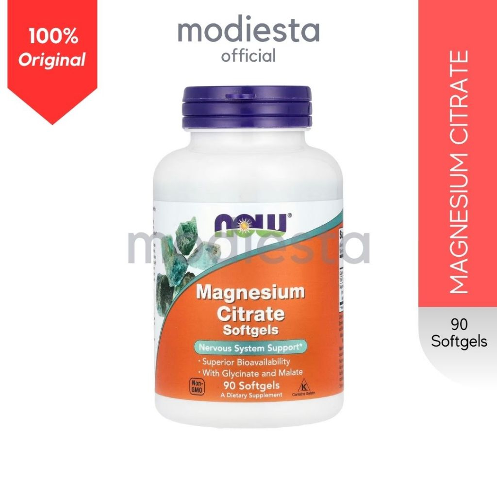 Jual NOW Foods Magnesium Citrate 90 Softgels | Shopee Indonesia
