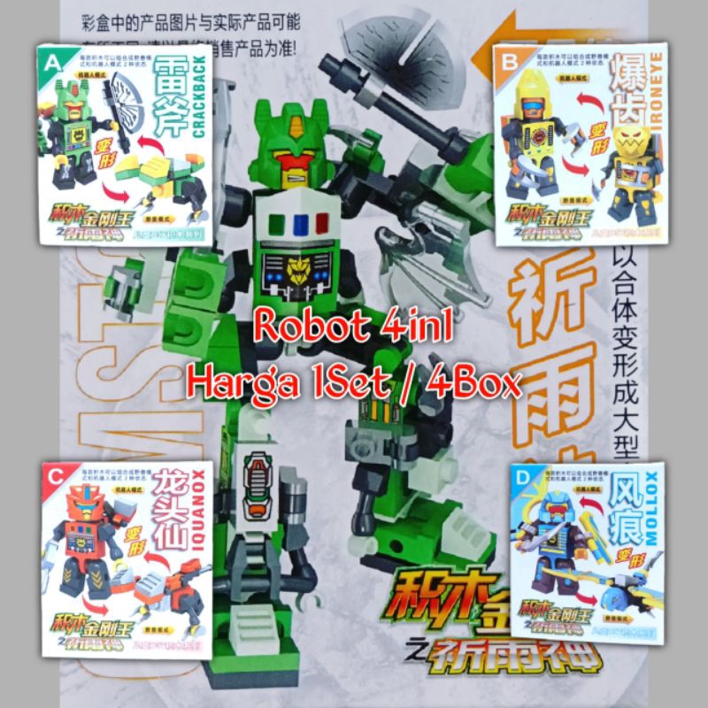 Building Blocks MOC Set Transformers 772 Bricks DIY Model Kids Toy