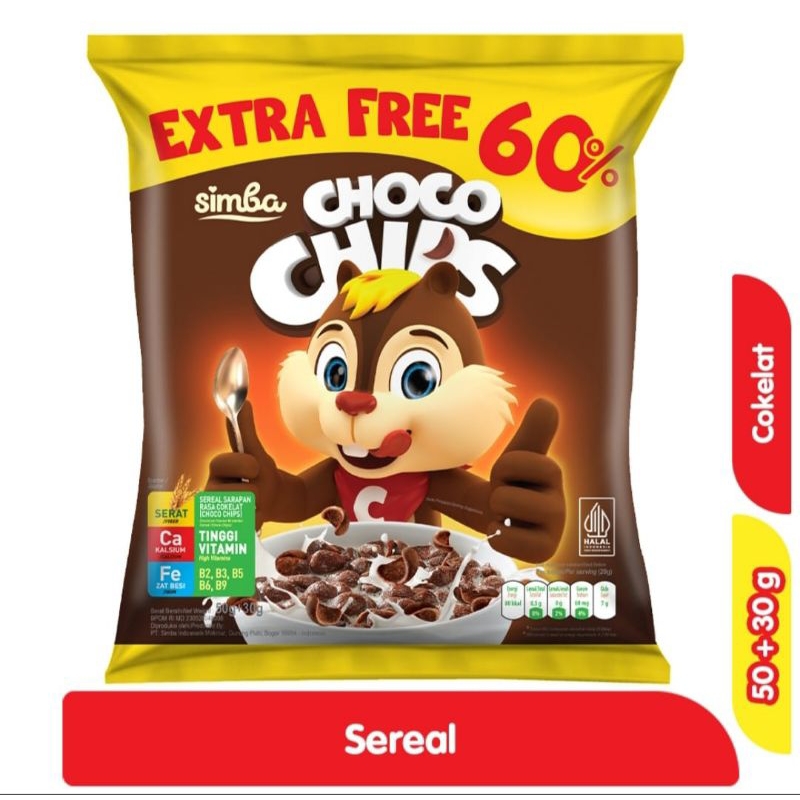 Jual Simba Choco Chips Sereal Cokelat | Strawberry 50+30 gr | Shopee ...