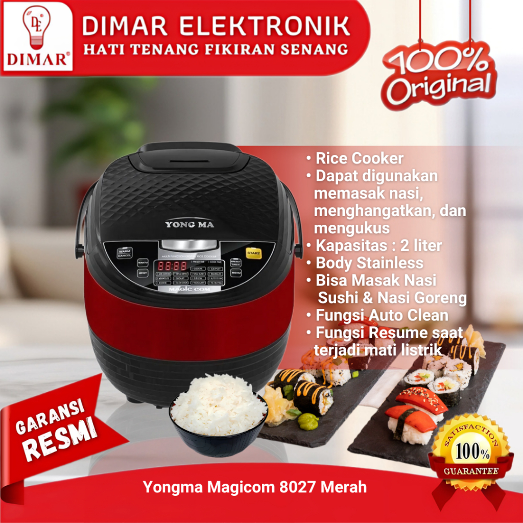 Jual Yongma Magicom 8027 Merah | Shopee Indonesia