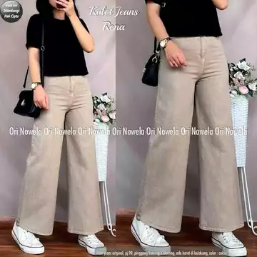 Af Higwaitshigh Waist Kulot Jeans Wanita Premium Asli Jeans Tebal