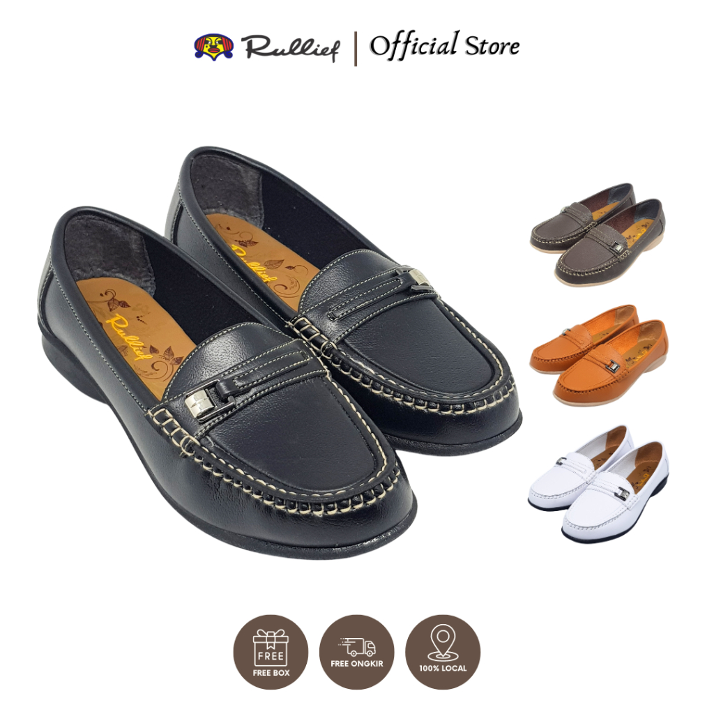 Jual Rullief Sepatu Flatshoes Formal Wanita RGB 578 | Shopee Indonesia