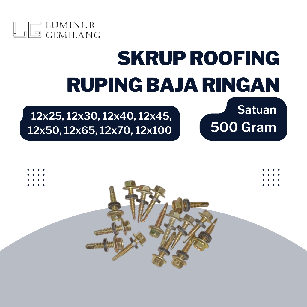 Jual Sekrup Skrup Roofing/Paku Ruping Baut Baja Ringan 12x25 - 12x100 ...