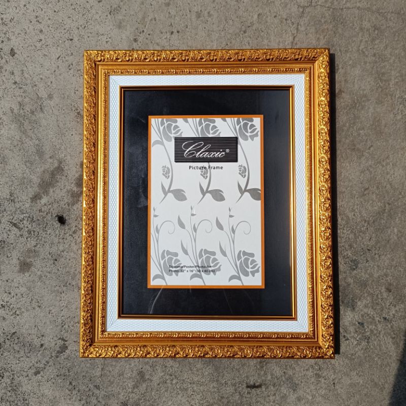 Jual Bingkai frame pigura figura foto 12R/17R/30x40cm Linen motif 5cm ...