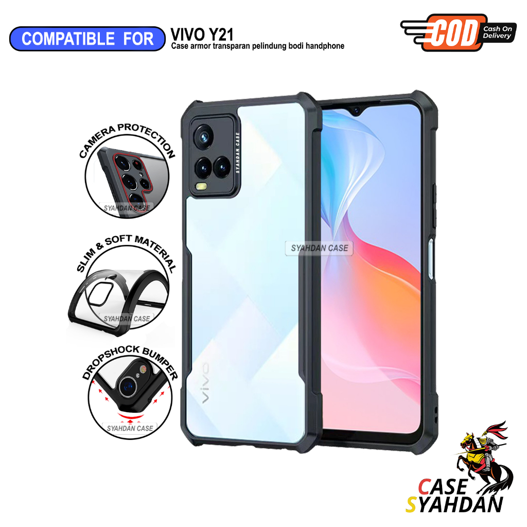 Cover Armor COMAKU Per Vivo Y21s/Y21/Y33s: Custodia TPU+PC Con Anello E Supporto Magnetico - Blu - 6
