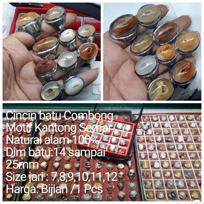 Jual CINCIN BATU COMBONG MOTIF KANTONG SEMAR LAWASAN NATURAL A1 ...