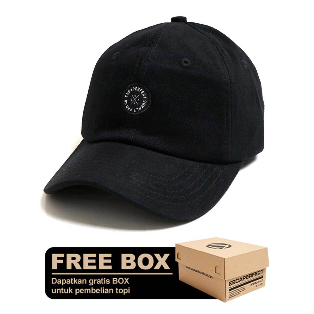 Jual Escaperfect Polo Cap Simple Highwind - Black Topi Pria | Shopee ...