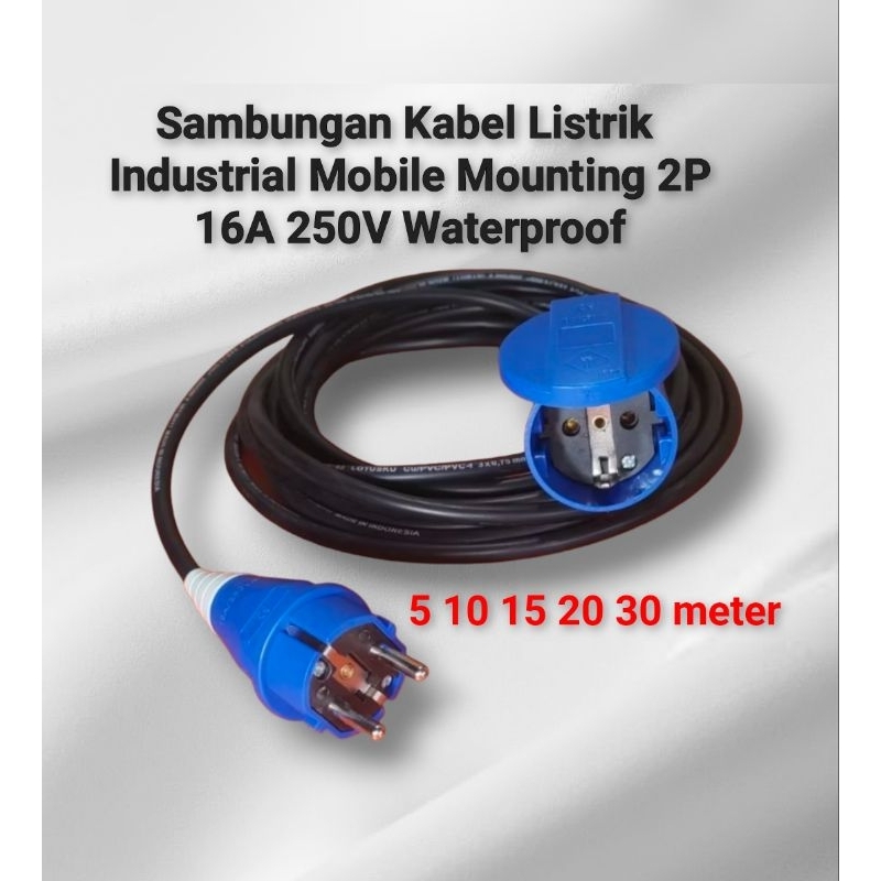 Jual Sambungan Kabel Listrik Industrial Mobile Mounting 2P 16A 250V ...