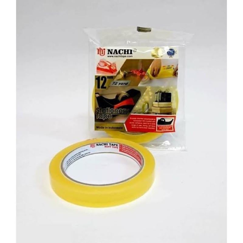 Jual nachi stationery tape 12mm - nachi isolasi bening 12mm - nachi ...