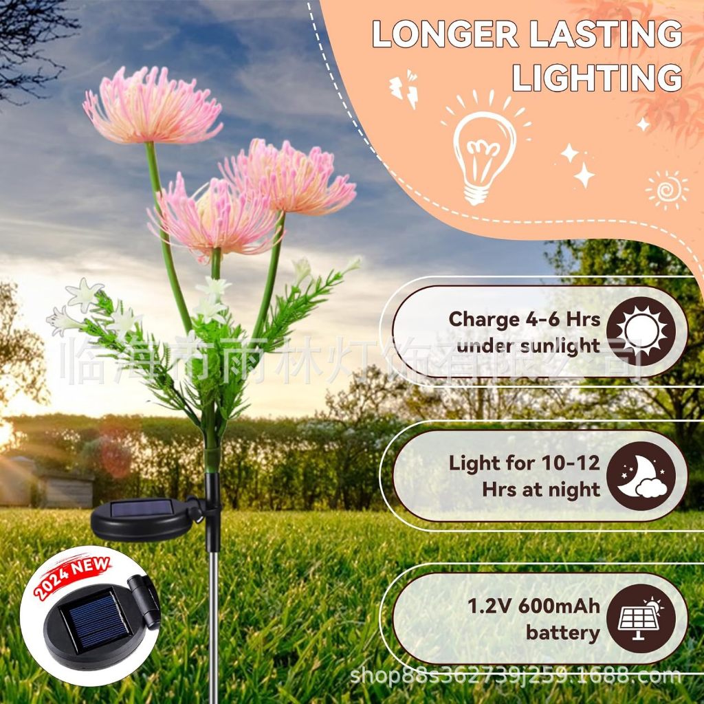 Jual Lampu Taman Tenaga Surya Model Bunga Luar Ruangan LED Solar Lawn ...