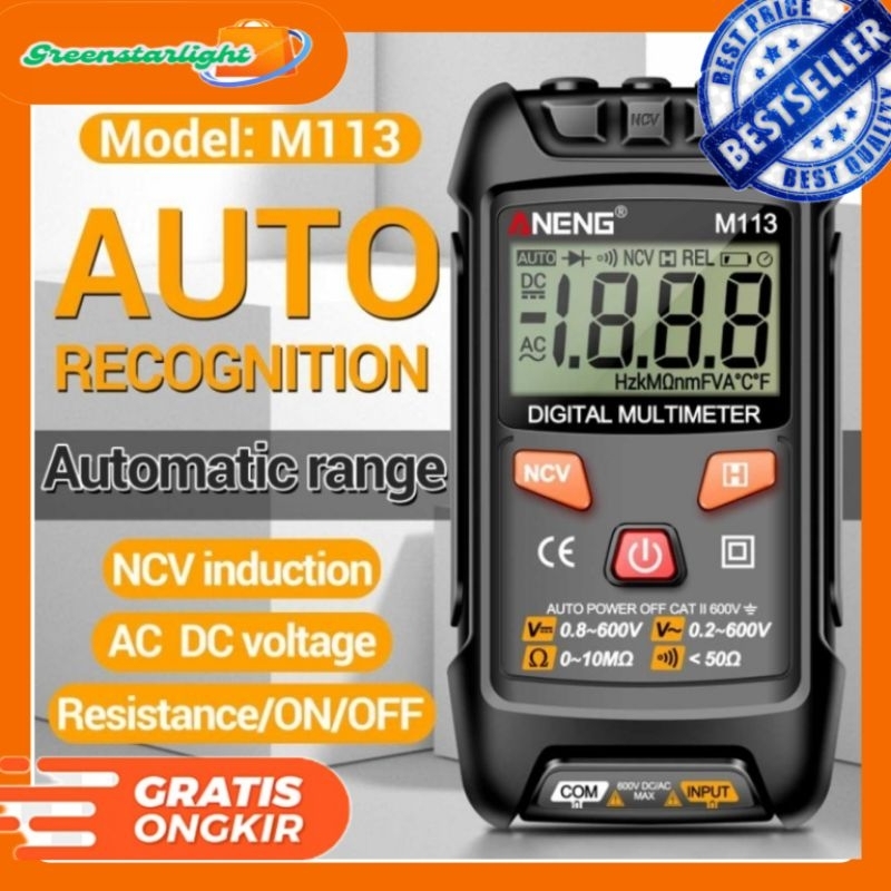 Jual Avometer Multimeter Multitester Digital Aneng M113 Automatic ...