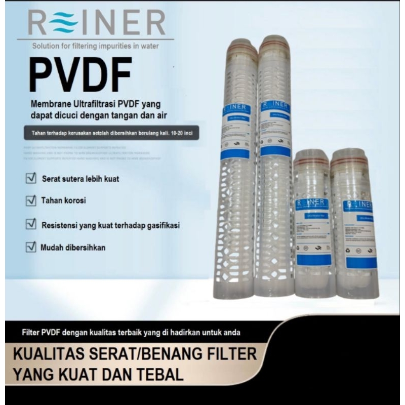Jual Catridge Filter Air PVDF Ultrafiltrasi 10 Inci (P) | Shopee Indonesia