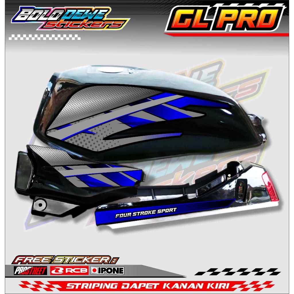 Jual STRIPING VARIASI HONDA GL PRO / STICKER LIST VARIASI MOTOR HONDA ...