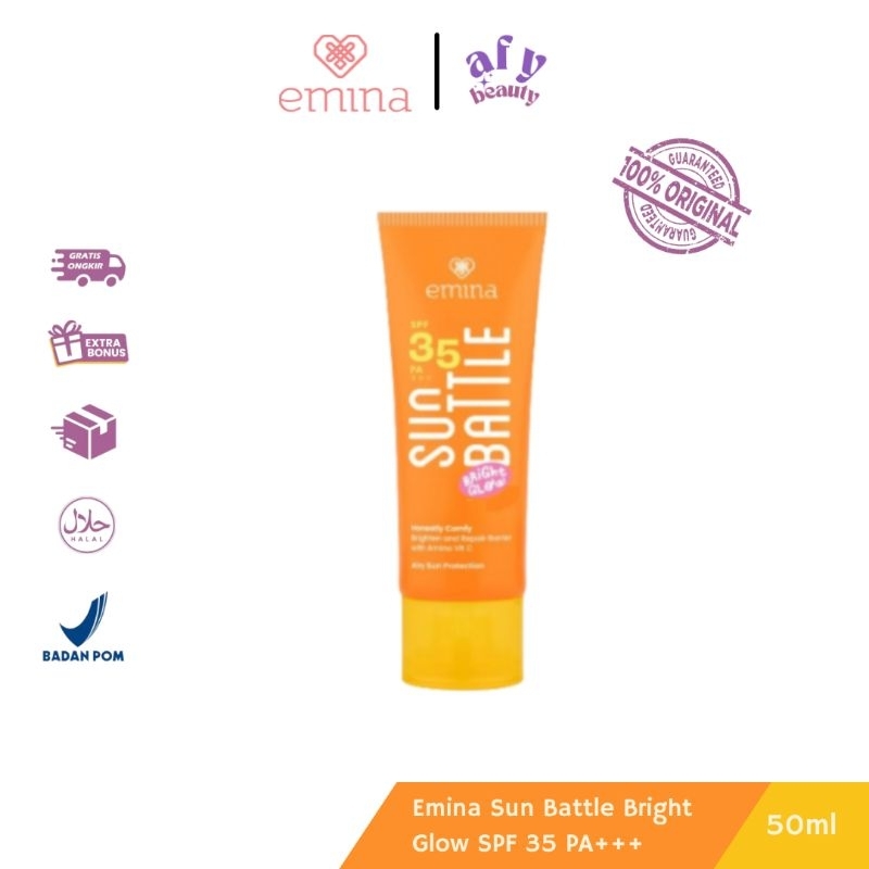 Jual AFY | Emina Sun Battle Bright Glow Honestly Comfy Brighten ...