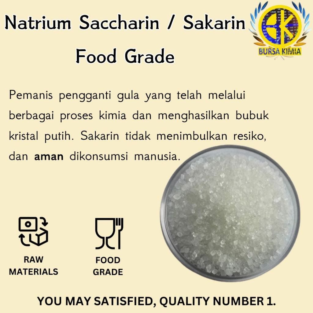 Jual Pure 1kg Sakarin Natrium Saccharin Food Grade Pemanis Pengganti ...