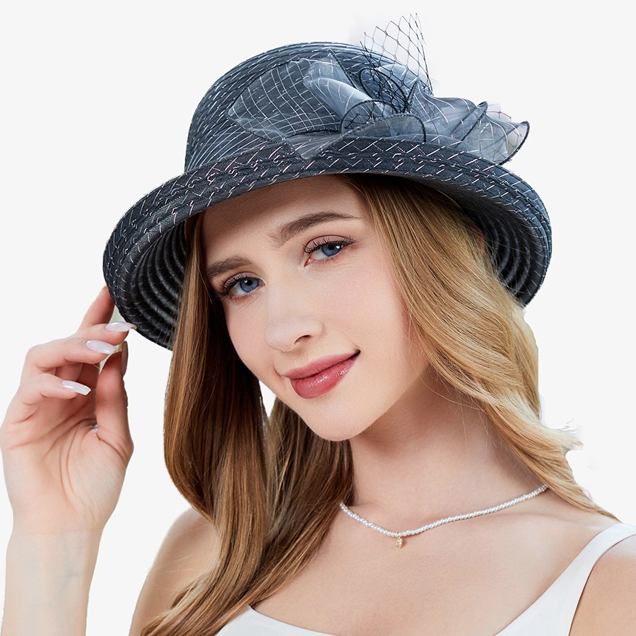 Jual Topi Wanita Model Eropa Pinggiran Sedang Dengan Element Floral ...
