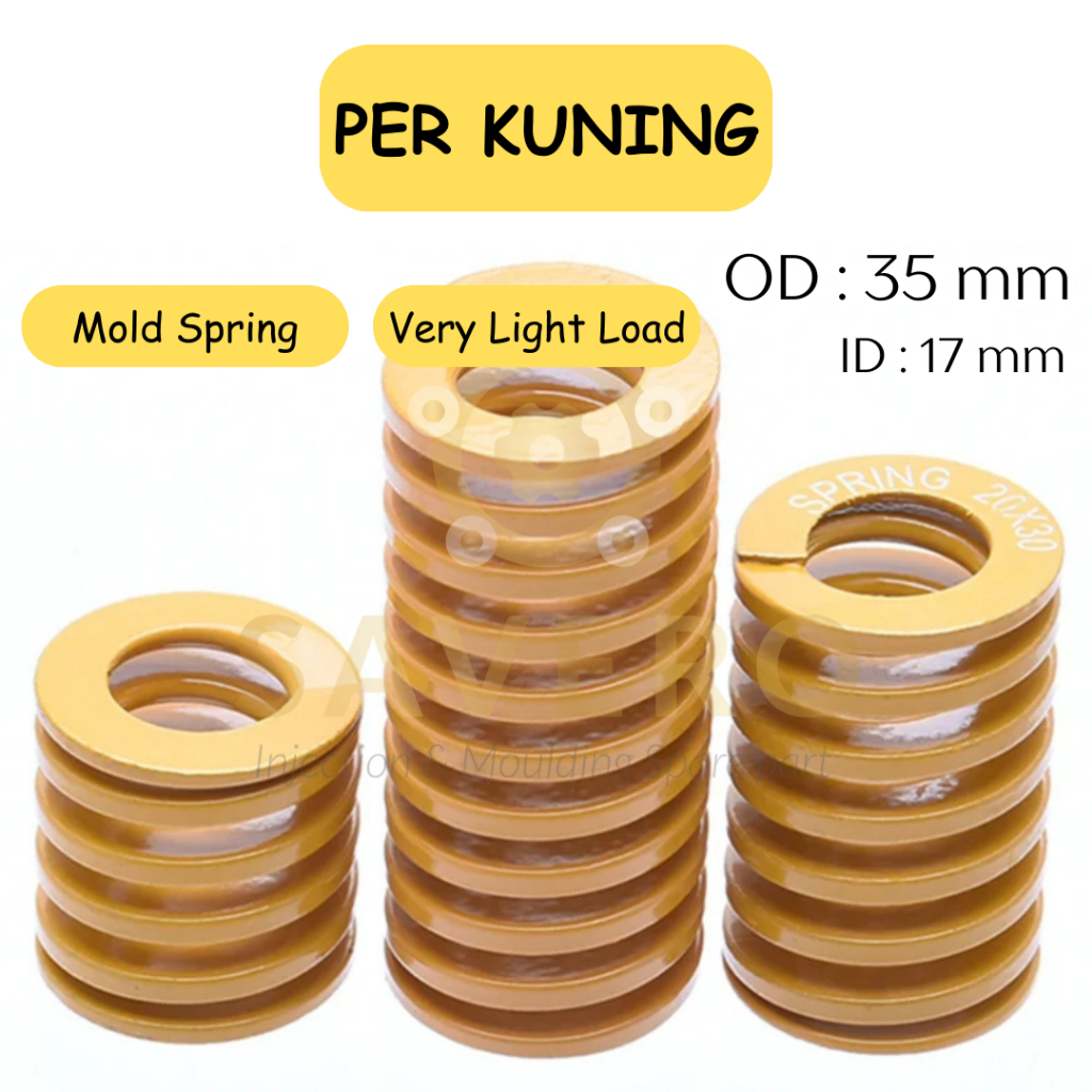 Jual Per Kuning OD 35mm ID 17mm Red Mould Spring 35 mm 2 | Shopee Indonesia