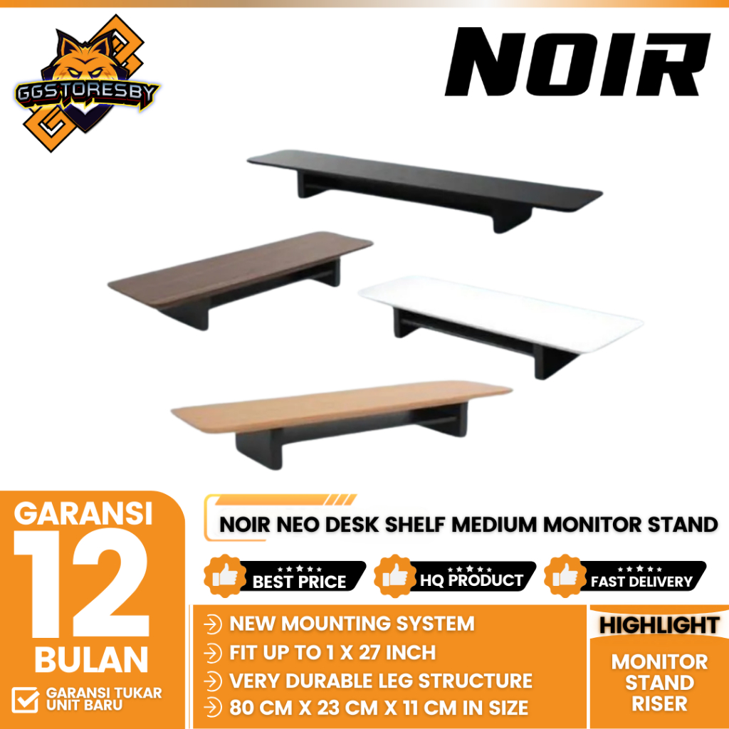 Jual Noir Neo Desk Shelf Medium Monitor Stand Riser | Shopee Indonesia