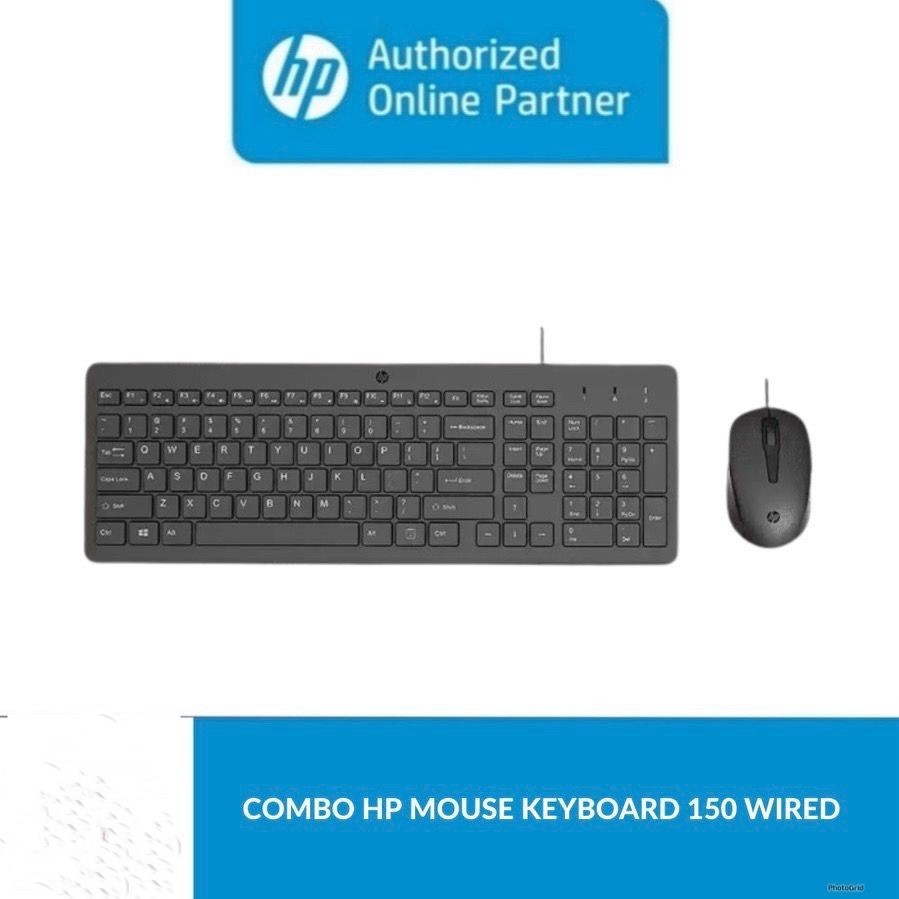 Jual HP 150 Bundle Paket Keyboard Basic Desktop & Optical Mouse USB ...