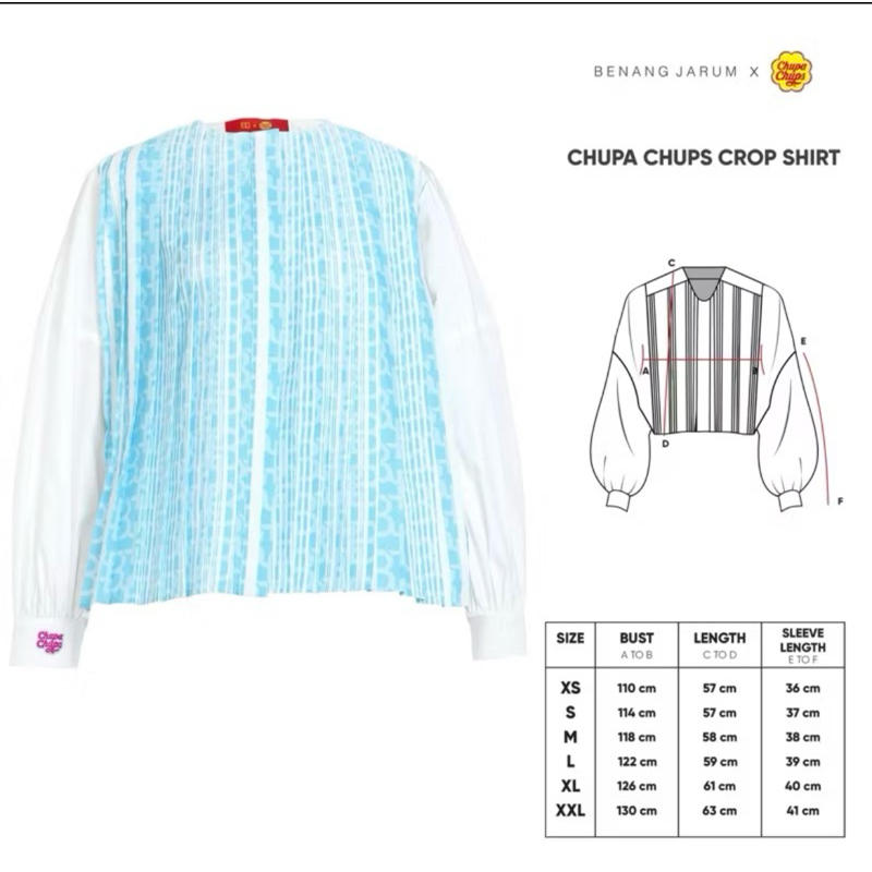 Chupa Chups Crop Shirt - Sea Salt
