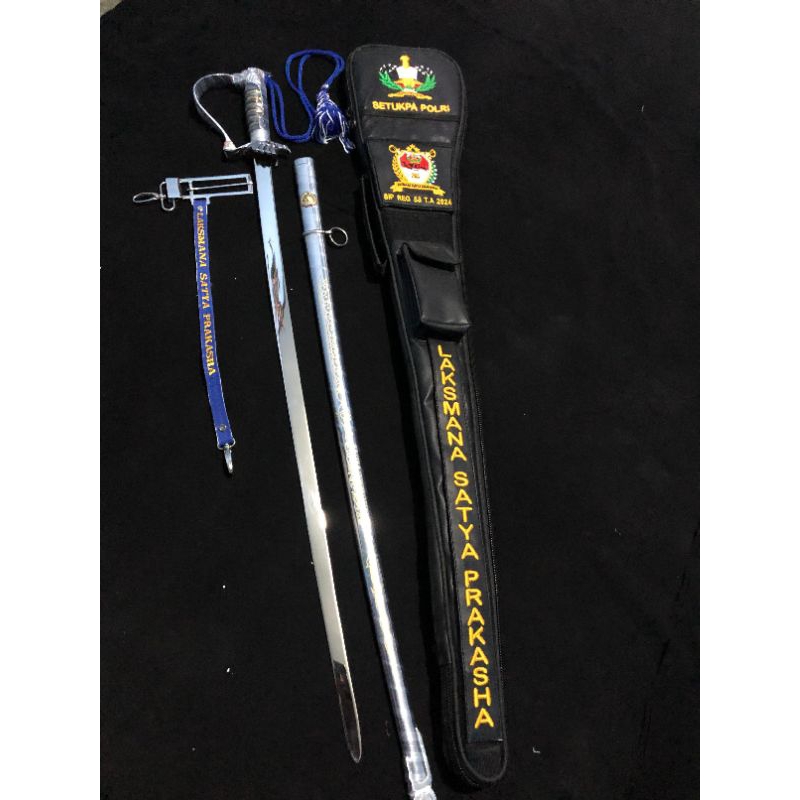 Jual Pedang perwira pama polri Premium black custome Shopee Indonesia