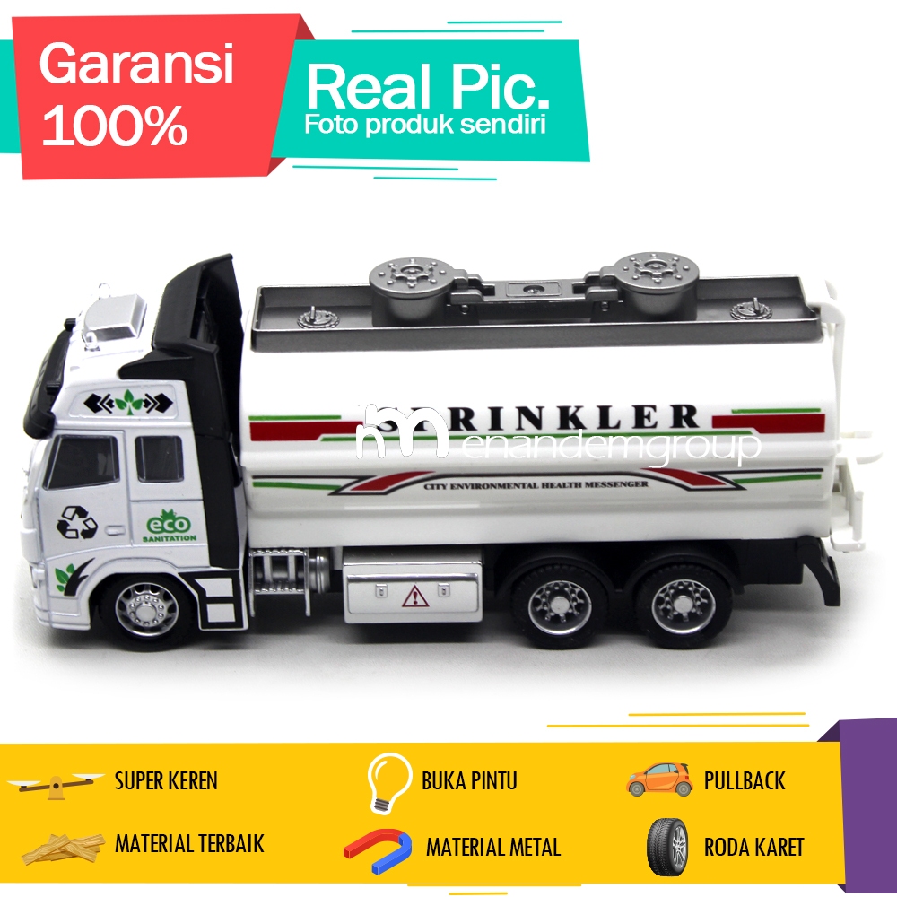 Jual Diecast Miniatur Mainan Mobil Truk Tangki Tanki Air Springkle City ...