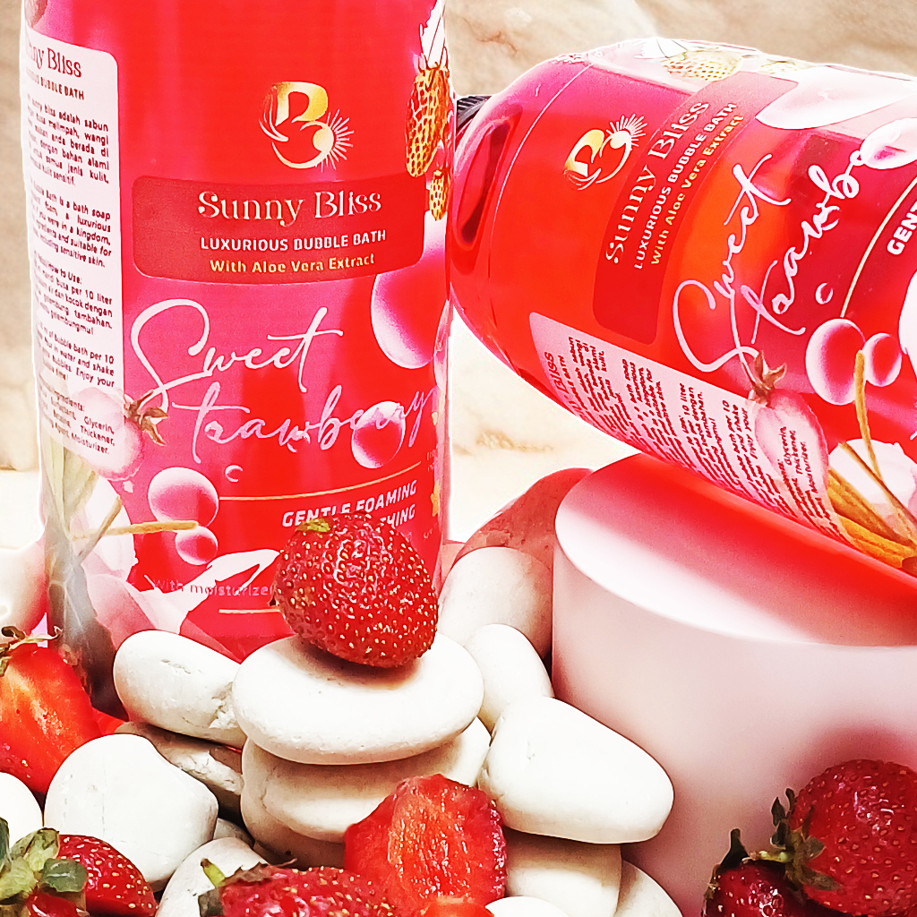 Jual Luxurious Bubble Bath Shower Gel Sweet Strawberry with Aloe Vera ...