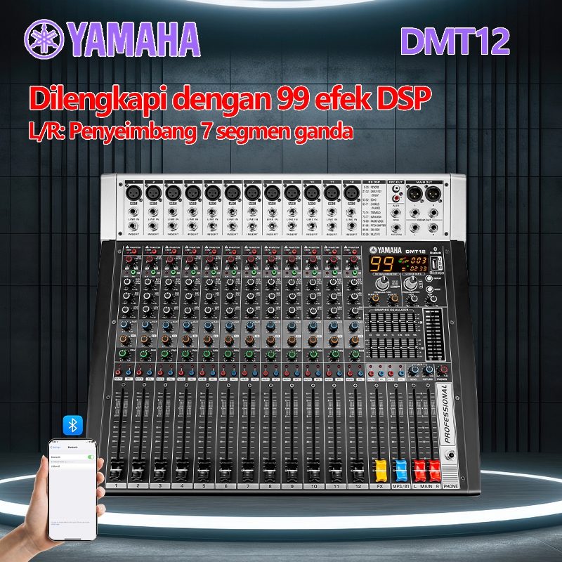 Jual yamaha/DMT12 power mixer 8Ohm 850 wattx2,mixer power amplifier