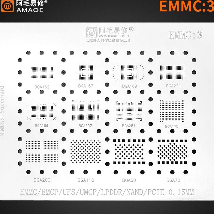 Jual Muraaaahh Plat Cetakan EMMC3 UFS NAND UMCP Amaoe Original Bga Ic ...