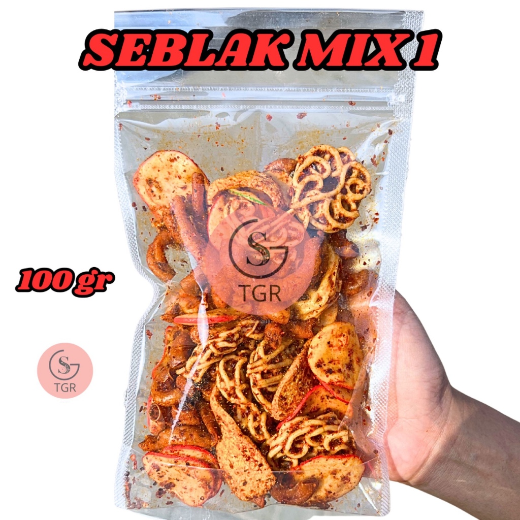 Jual Seblak Kering Pedas Daun Jeruk Mix 1 ( 100 Gram ) Snack Cemilan ...