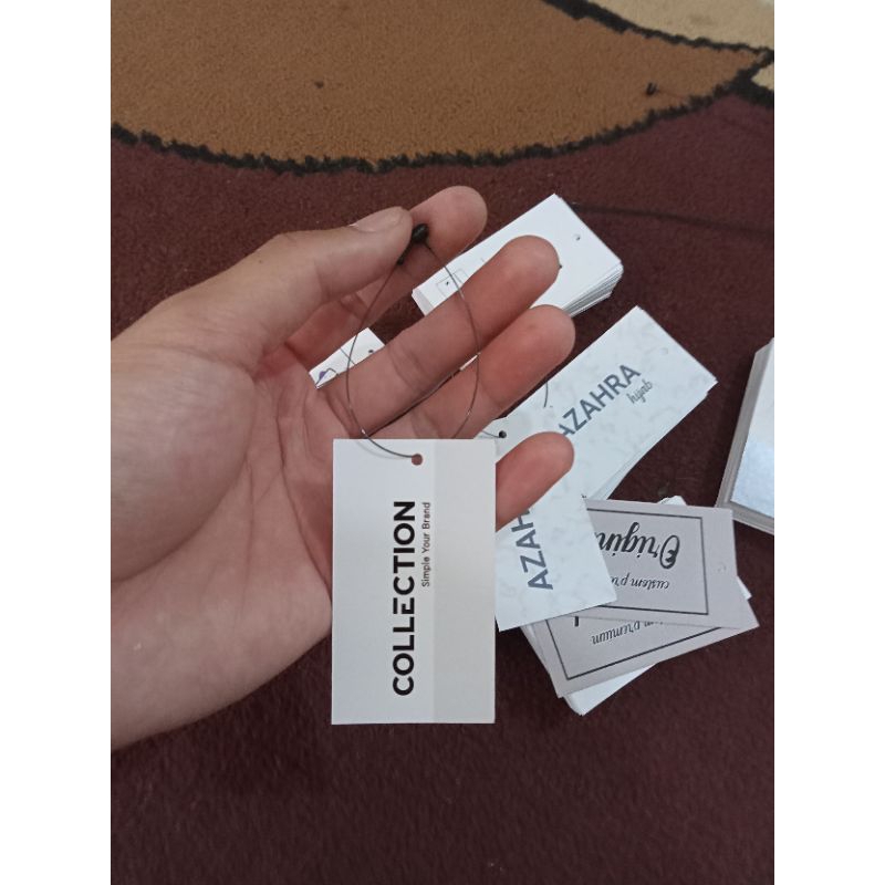 Jual Hang tag label custom nama brand sendiri, hangtag baju, hangtag ...